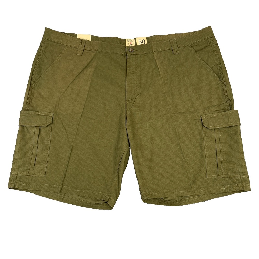 RedHead Copper Creek Cargo Shorts Mens 50 Olive Green Ripstop Outdoor NWT Faded